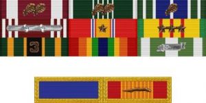 First Sergeant Rick Brennans Army Medal Rack 300x150