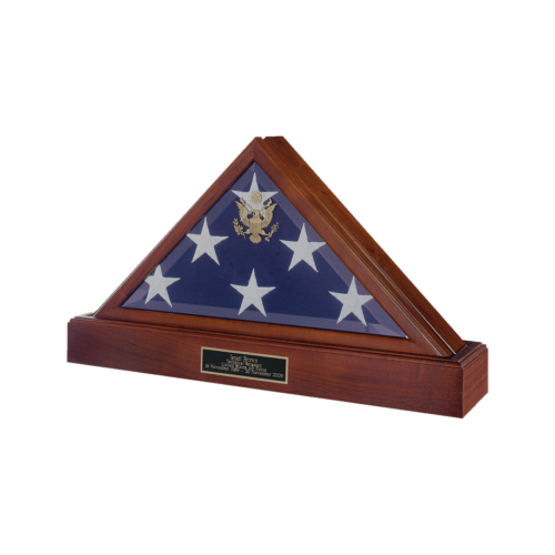 Flag Case with Pedestal Urn