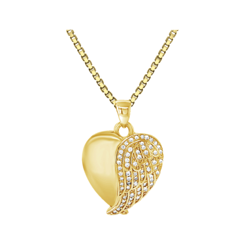 Heart Wings Gold Plated