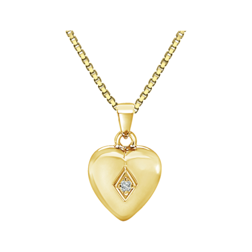 Heart with CZ Stone Gold Plated