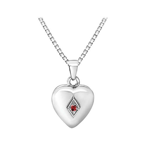 Heart with July Birthstone