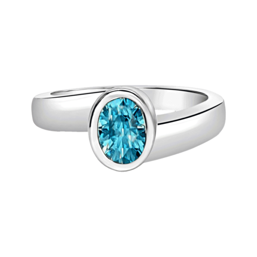 Oval Ring with December Birthstone