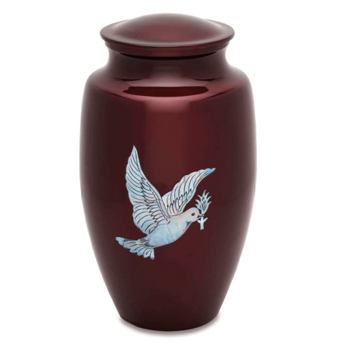 Peace Dove Red Urn