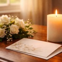 a glowing candle on a wooden table near a sunlit window in Palm Harbor