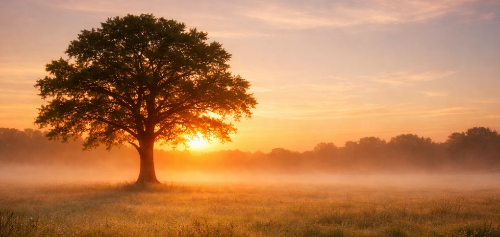 funeral homes Largo, FL with a lone tree in a peaceful sunrise