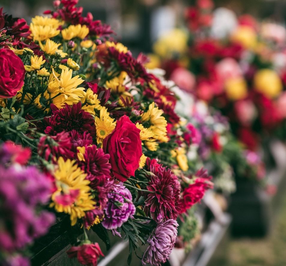 Colorful floral arrangement at funeral homes Palm Harbor, FL
