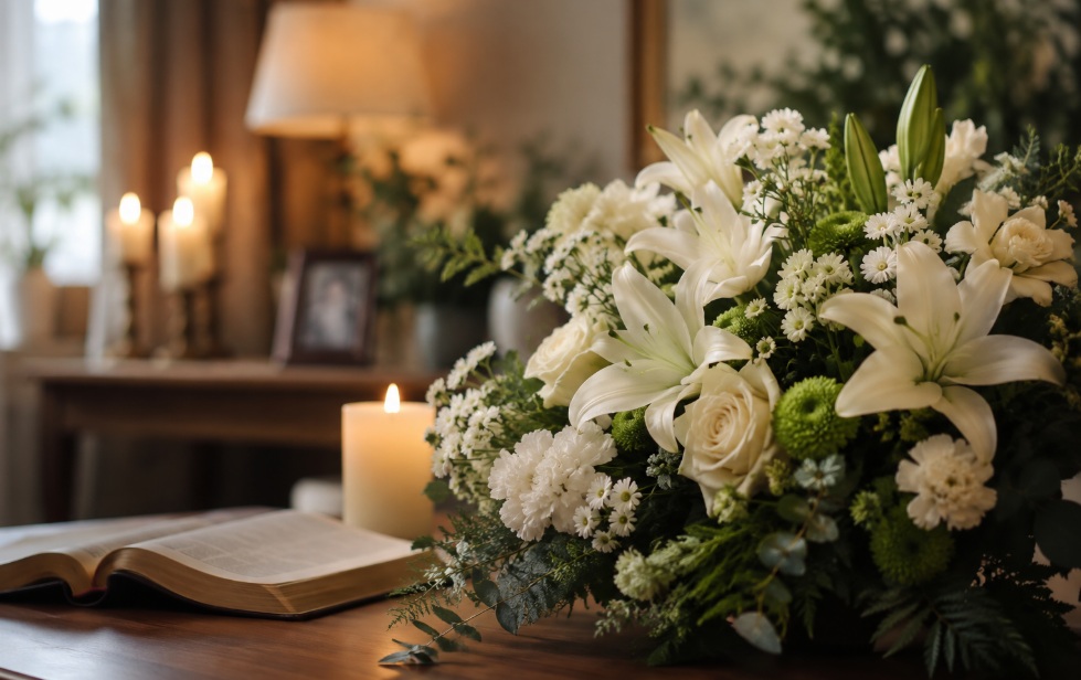 Traditional service setting with warm, supportive details from funeral homes Palm Harbor, FL.